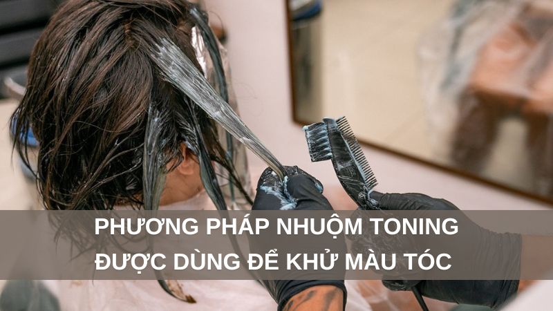 cách khử màu đỏ trên tóc nhuộm