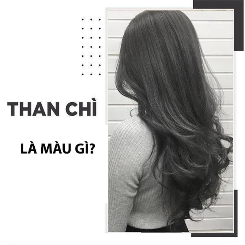 nhuộm tóc màu than chì