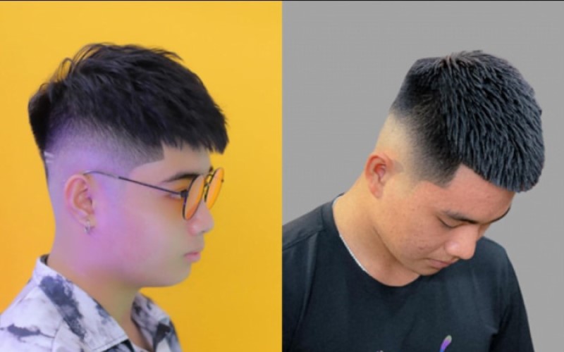 Tóc Mohican màu xanh khói xu hướng