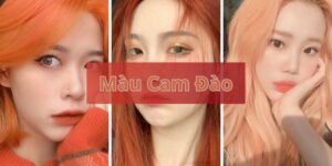 Màu tóc nhuộm cam đào