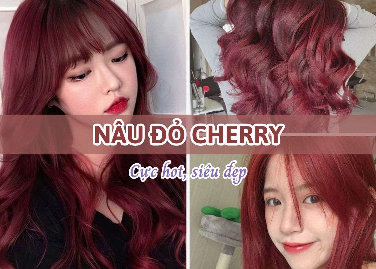 đỏ cherry màu tóc