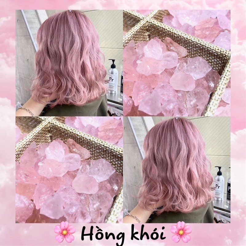 màu tóc hồng khói 0022