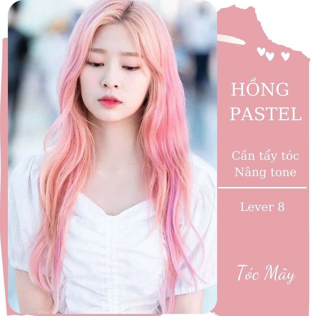 màu tóc hồng pastel 0020