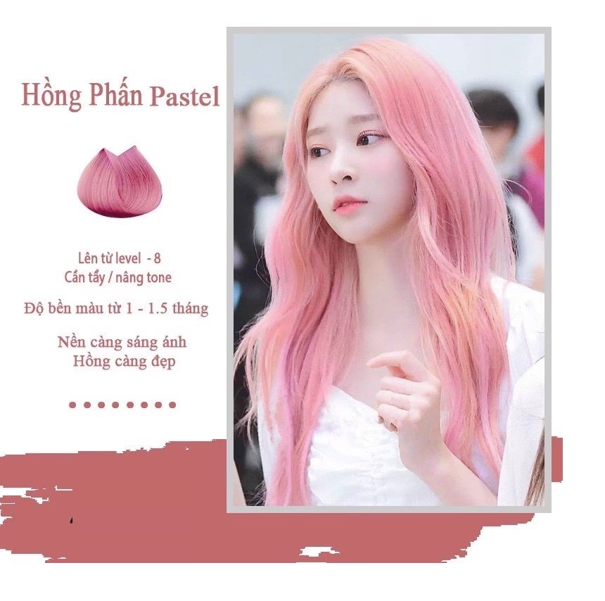 màu tóc hồng pastel 0031