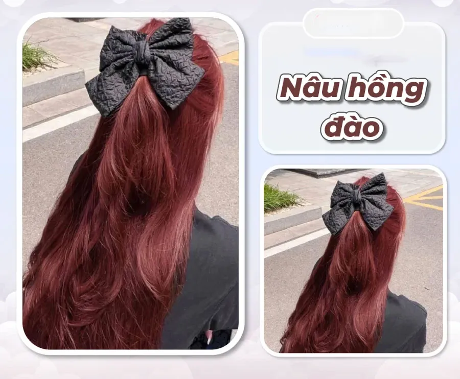 màu tóc nâu hồng 0027