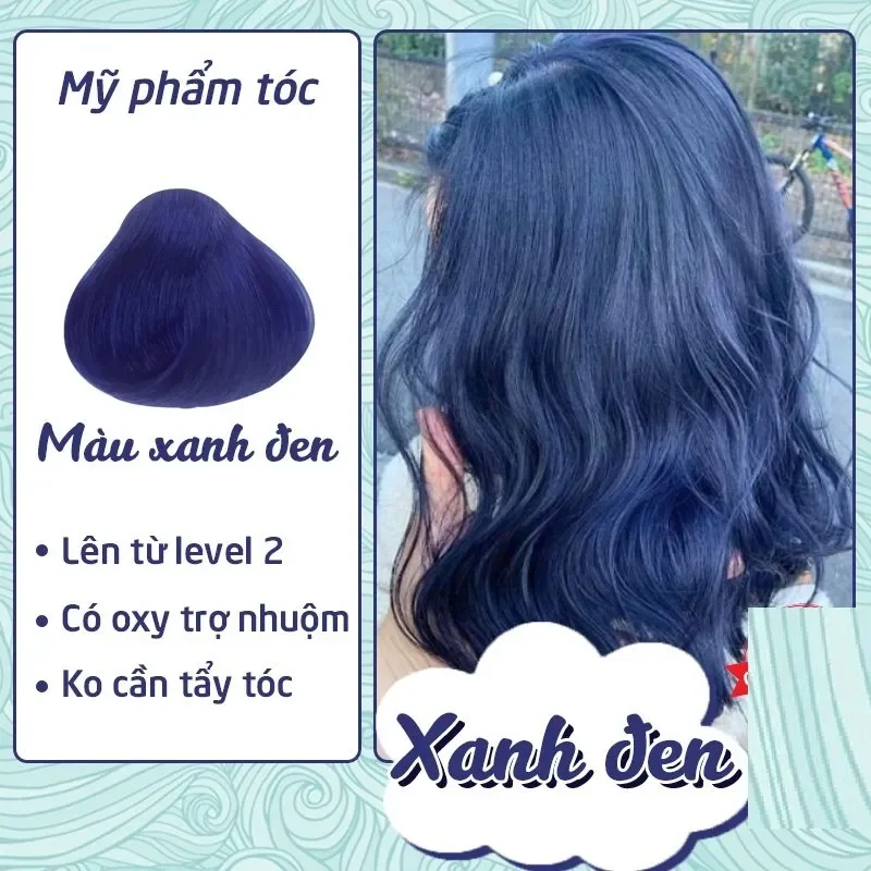 màu tóc xanh đen 0021